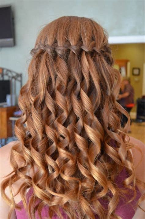 5 Entrancing Waterfall Braid With Curls For Special Occasions Hairstylecamp