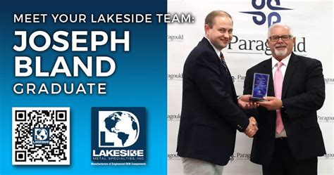 Meet Your Lakeside Team Joseph Bland Lakeside Metal Specialties Inc