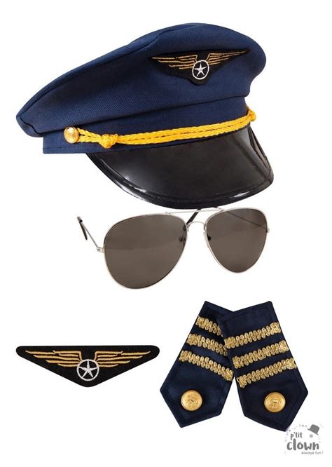 Set Accessoires D Guisement Pilote D Avion Comprenant La Casquette