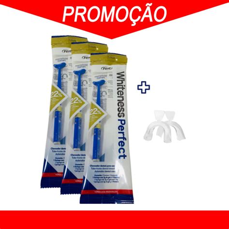 Kit Clareamento Dental Seringa Gel Perfect 22 3 Seringas Moldeira