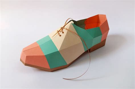 Diy Colorful Pointed Shoe 3d Papercrafts By Paper Amaze Thehungryjpeg