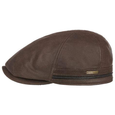 Casquette Redding Cuir Cache Oreilles Marron Stetson Reference 2914