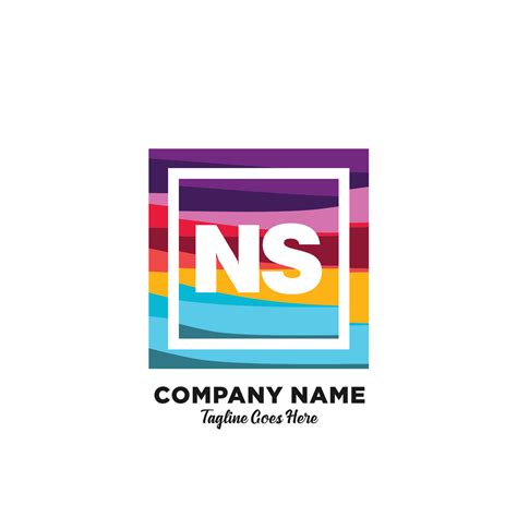 Ns Initial Logo With Colorful Template Vector 22400944 Vector Art At