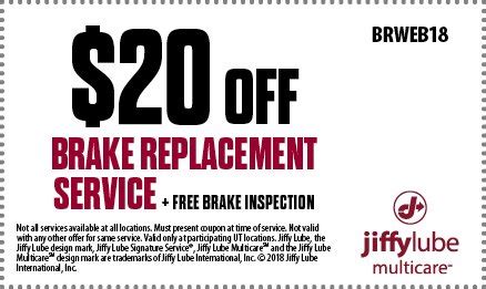 Utah Jiffy Lube | Brake Replacement Services