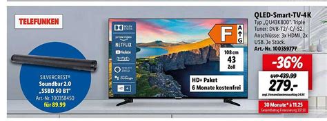 Telefunken Qled Smart Tv K Angebot Bei Lidl Prospekte De