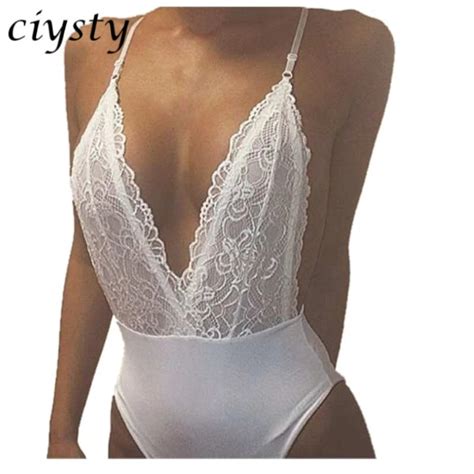 2018 New Arrivel Sexy Skinny Solid Strapless Lace Bodysuit Whiteblack