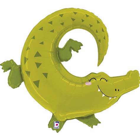 Ballon Aluminium Hélium Géant Jungle Crocodile 87 cm pour l