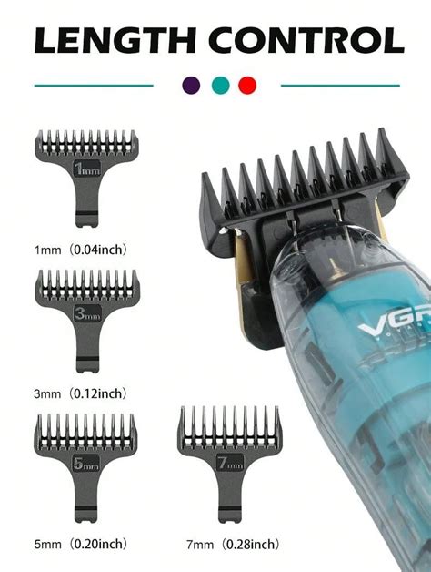 Vgr Vgr Hair Clipper Cordless Electric Waterproof Transparent Hair