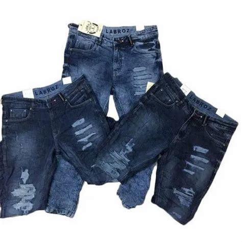 Denim Comfort Fit Men Casual Ripped Jeans Waist Size Inch At Rs