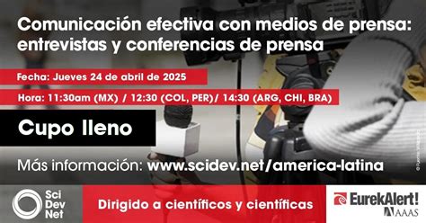Taller Para Cient Ficos Entrevistas Para Medios Am Rica Latina Y El Caribe