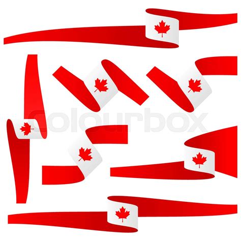 collection of canadian country flag banners | Stock vector | Colourbox