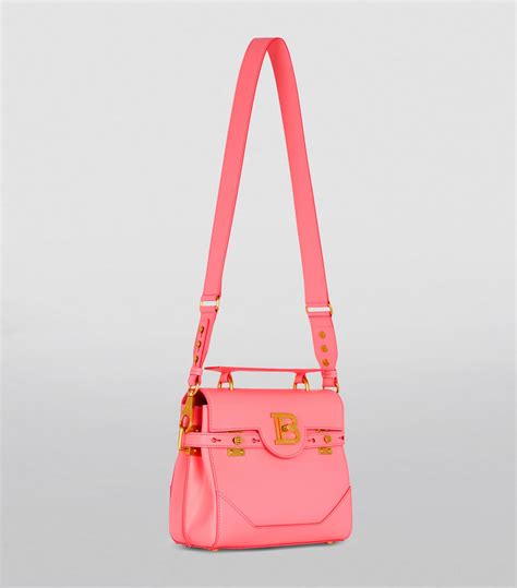 Womens Balmain Pink Leather B Buzz Shoulder Bag Harrods Uk