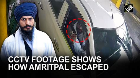 Cctv Footage Of Amritpal Singh Escaping In Car Recovered By Punjab Police Youtube