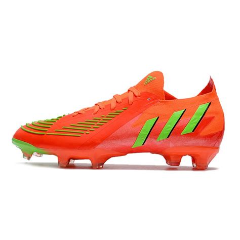 Adidas Predator Edge Low Fg Rouge Solaire Vert Solaire Equipe Noir