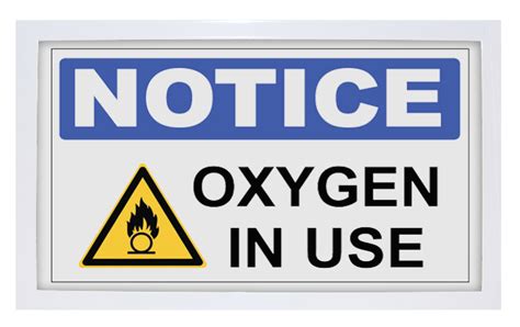 Notice Oxygen in Use Led Sign | Phillips Safety