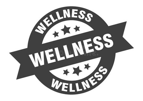 wellness sign wellness  ribbon sticker stock vector