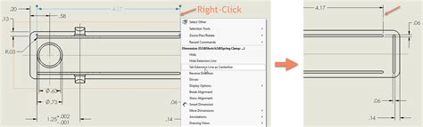 Manipulating Solidworks Extension Lines In Your Drawings