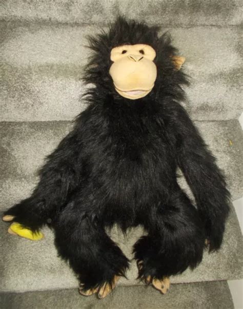 Large Cm Gorilla Chimp Monkey Ape Fluffy Primate Glove Hand Puppet