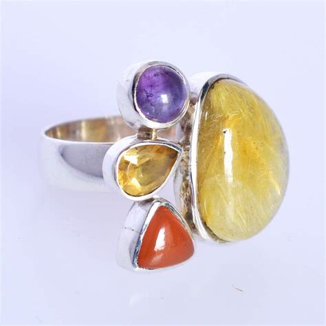 Buy Ravishing Impressions Golden Rutile Carnelian Citrine Amethyst