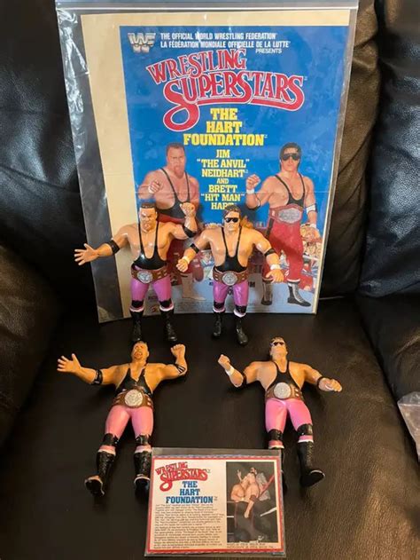 1987 LJN WWF WWE The Hart Foundation Tag Team Sets Poster Etsy