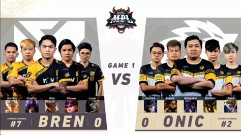 BREN Vs ONIC GAME 1 Season 8 MPL 2021 MLBB YouTube