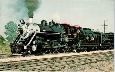 Vintage Southern Railway S Steam Locomotive 630 Postcard Atlanta Toccoa A1 United States