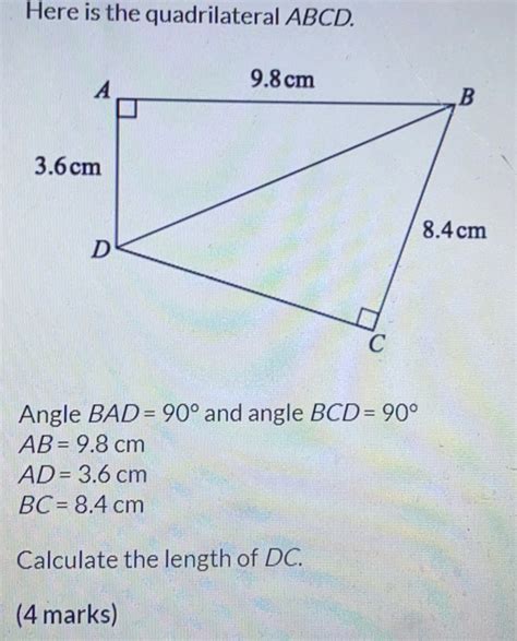 Solved Here Is The Quadrilateral Abcd Angle Bad And Angle Bcd