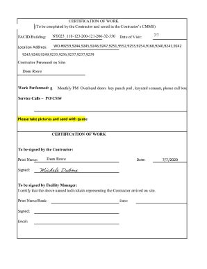 Fillable Online COW Form Xlsx CMI Management Inc Fax Email Print