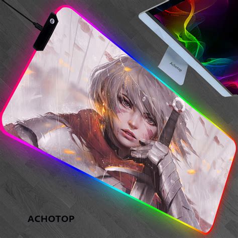 Rgb Alas Mouse Game Impact Genshin Alas Mouse Pad Anime Kartun Xl