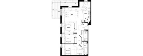 Plan appartement T4 de 85 82 m² neuf résidence n223345 à Gujan Mestras