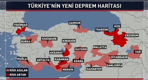 T Rkiye Deprem Haritas G Ncellendi Ilde Risk Artt Yeni Emlak