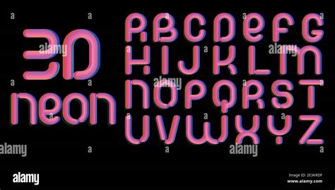 3d Glitch Effect Font Latin Letters From A To Z Trending 2021