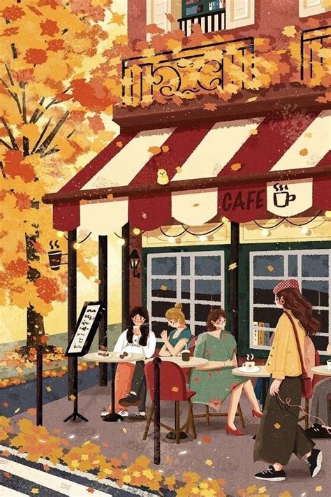 Pin By Susan Dukelow On Coffee And Tea In Autumn Illustration