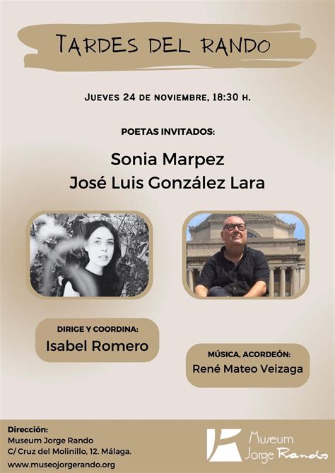 Museum Jorge Rando on Twitter El próximo jueves 24 a las 18 30 h