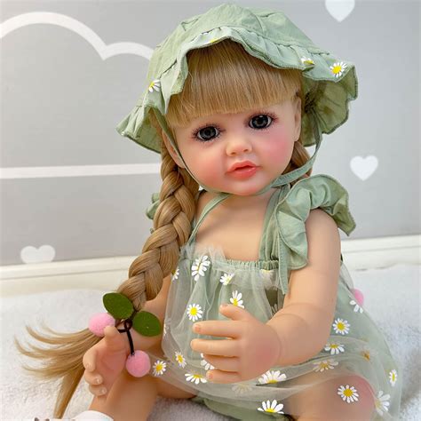 Reborn Baby Dolls Full Body Silicone Vinyl Girl 22 Inch 55 Cm Realistic