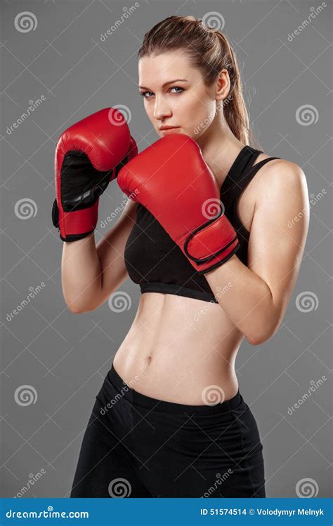 Guy Are Boxing On Gray Background And Naked Torso Muscle Bodybuilder