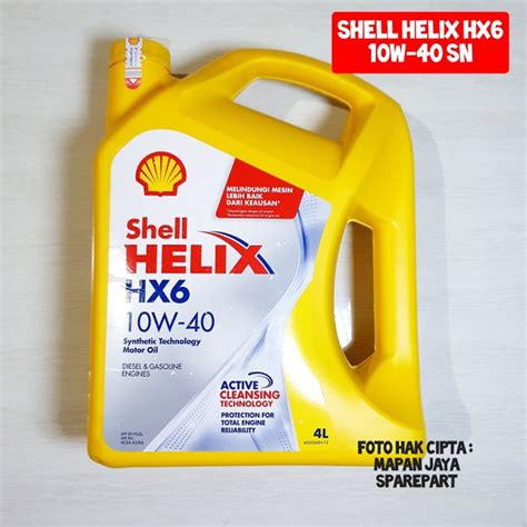 Jual SHELL HELIX HX6 10W 40 API SN 1 GALON 4 LITER Top Brand