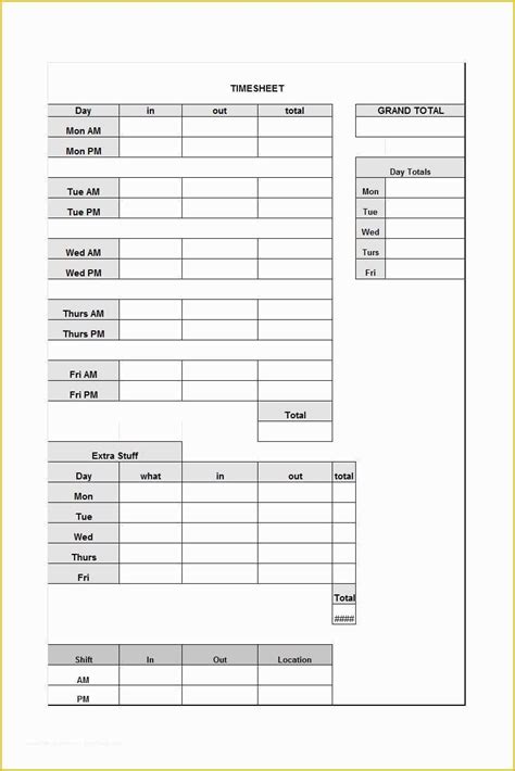 Time Card Spreadsheet Template Free Of 40 Free Timesheet Time Card Templates Template Lab