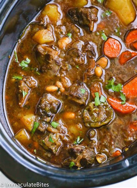 Slow Cooker Oxtail Soup A Hearty Stew With Rich Broth And Succulent