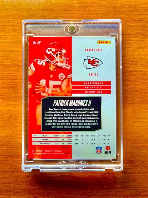 Patrick Mahomes Rare Gold Foil Refractor Investment Card Panini Ssp