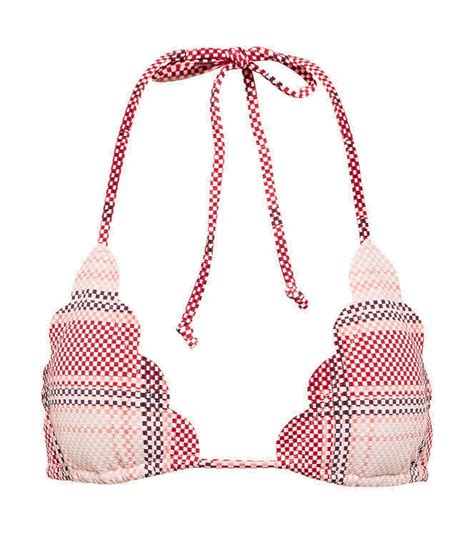 Marysia Broadway Checked Bikini Top Marysia