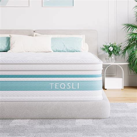 Teqsli Full Mattress 12 Inch Hybrid Mattress With Gel Memory Foam Innerspring Mattress In A Box