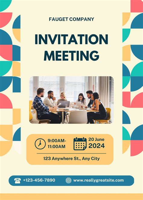 Free To Edit Business Meeting Invitation Templates Canva