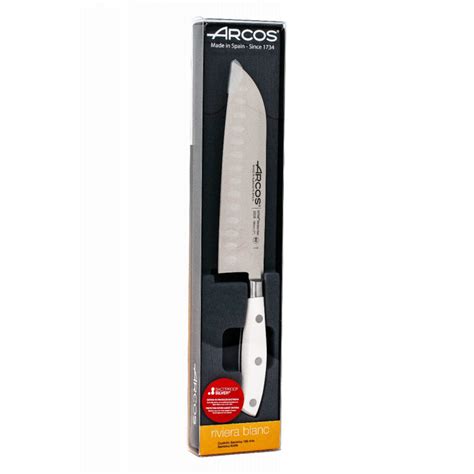 Cuchillo santoku alveolos 180 mm Serie RIVIERA BLANC ARCOS Ferretería