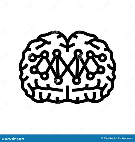 Neural Connectivity Neuroscience Neurology Line Icon Vector