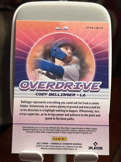 2021 Panini Chronicles Overdrive Purple Velocity Prizm Cody Bellinger