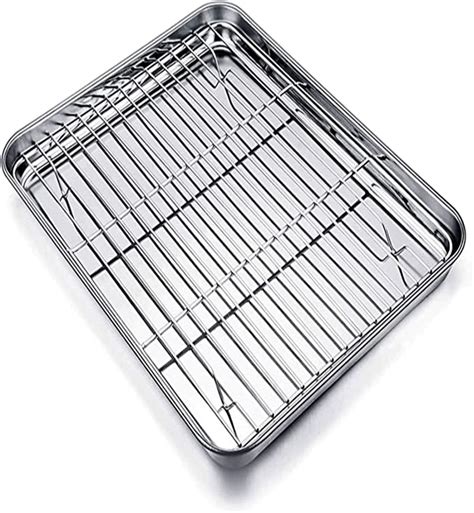 Casewin Stainless Steel Baking Sheet With Rack Set Cookie Sheet Pan