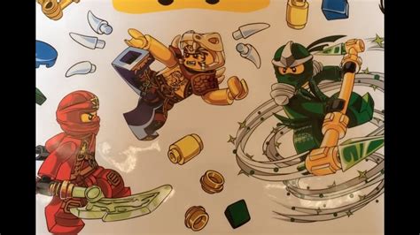 Lego Ninjago Wall Sticker Set Of Four W Zane Cole Kai Jay And