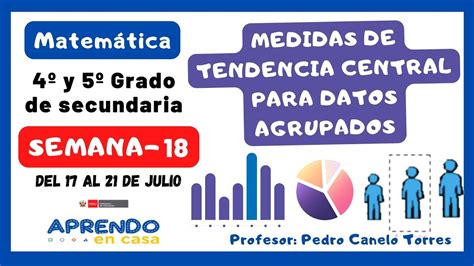 Medidas De Tendencia Central Para Datos Agrupados Aprendo En Casa