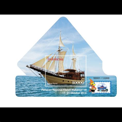 Jual Souvenir Sheet Perangko Indonesia Serie Kapal Pinisi Tahun